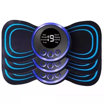 4 шт. ЖК-дисплей ЭМС массажер для шеи электрический массажер шейный шейный спинной пластырь 8 режимов импульсный стимулятор мышц портативный облегчение боли