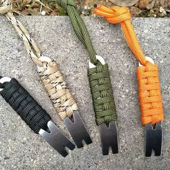 4 шт., зонт ручной работы, веревка, вязаный мини-карманный вариант, лом из нержавеющей стали, кривошипный скребок, устройство для намотки ниток, брелок для подъема ногтей 1set 4pcs