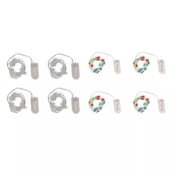 4 шт. Звездные гирлянды на батарейках 20 светодиодов звездные гирлянды IP44 водонепроницаемый фестиваль декор СТ Transparent