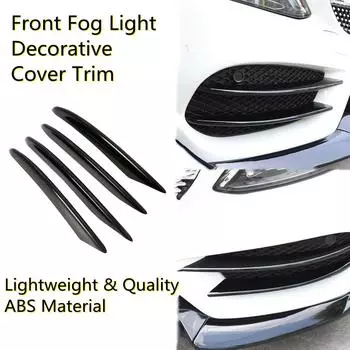 4 штуки декоративных накладок на противотуманные фары, черного цвета, для mercedes-benz c-class 2015-2018