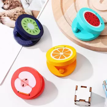 4 штуки кастаньеты для пальцев музыкальная игрушка обучающий инструмент ударный инструмент деревянная кастаньета трещотка