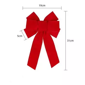 4 штуки красных бантиков, рождественские украшения и различные праздничные украшения