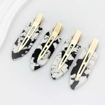 4 штуки негнущихся шпилек для укладки, акриловый плоский зажим, Маленькая игла для гофрирования без заломов, бесшовный инструмент для челки для мак