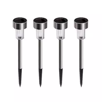 4 штуки садовых уличных светодиодных газонных светильников, солнечные ландшафтные светильники для дорожек