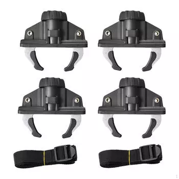 4 штуки Зажимы для багажника на крышу автомобиля Подходят для рельсов с пазами Сверхпрочные для багажных боксов Быстрые