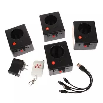 4 сигнала свадебный беспроводной холодный фонтан прайо мини бенгальский огонь многоразовая машина для внутреннего дистанционного управления фейерверк для сцены вечеринки диджея чёрный