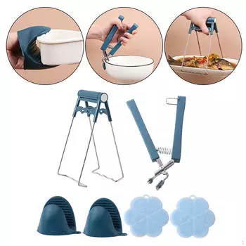 4 силиконовых зажима для захвата чаши, устойчивый к приготовлению пищи держатель тарелки, зажим для горшка для розовый