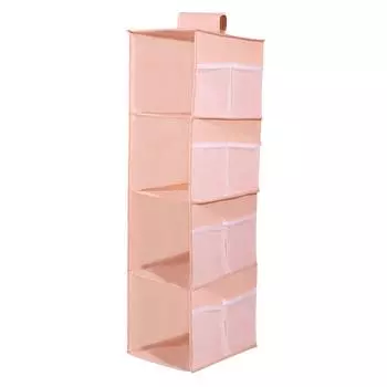 4-слойная подвесная сумка для хранения из ткани Оксфорд, моющаяся, складная, подвесной органайзер для шкафа для бюстгальтеров