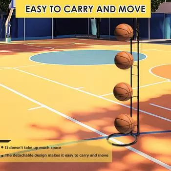 4-слойная стойка для хранения баскетбольных мячей, чугунная, вертикальная, стойка для футбола, держатель для волейбольных баскетбольных мячей, металл