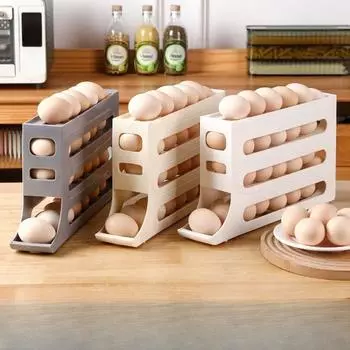 4-слойная версия, ящик для хранения яиц, ящик для хранения на боковой двери холодильника, держатель для яиц, органайзер для яиц, пищевой класс, 30 сеток