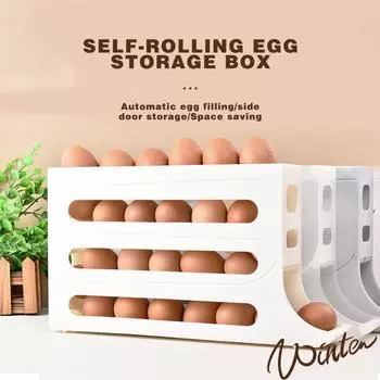 4-слойный держатель для яиц, холодильник, контейнер для хранения яиц, холодильник, диспенсер для яиц, органайзер для холодильника, держатели, кухонные принадлежности