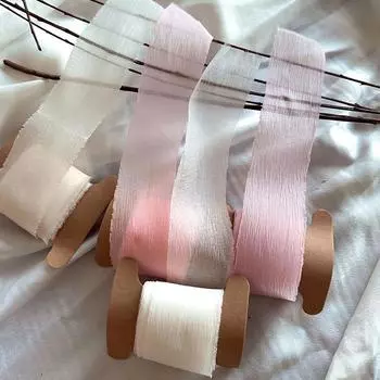 4 см*5 м шифоновая упаковка для букетов морщинистые многоцелевые упаковочные ленты коробка для украшений своими руками для торта подарок ручной работы декоративные аксессуары
