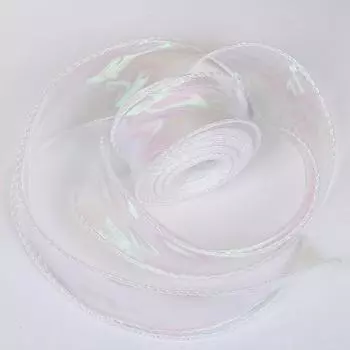 4 см цветная пряжа «рыбий хвост», рулон цветной ленты ручной работы, упаковка в подарочную коробку с цветами, пояс из пряжи «симфония» Aurora White (bagged)