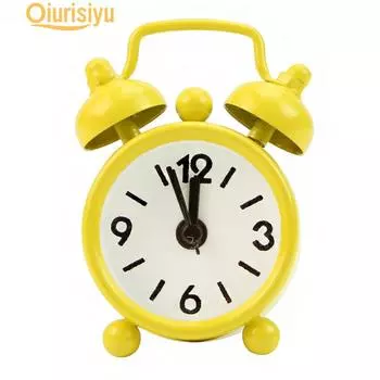 4 см классический ретро мини-металлический электронный маленький будильник красный