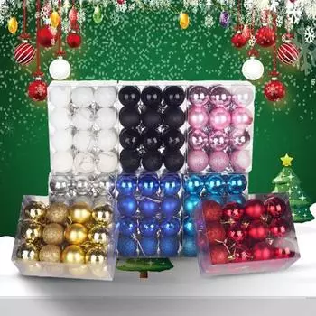 4 см рождественские шары с веревкой, украшение для елки, шампанское, светоотражающие классические рождественские шары для рождественской вечеринки