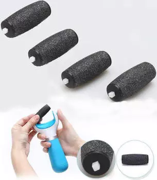 4 сменных роликовых насадки для электронного педикюра с пилочкой для ног, 2 шт., лучший наполнитель