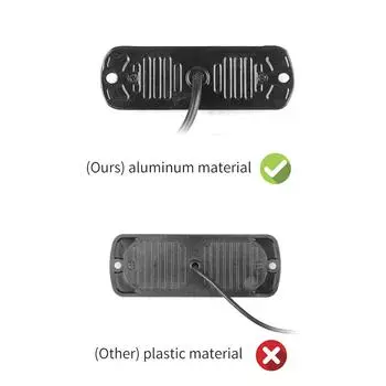 4 светодиодных стробоскопа, боковая сигнальная лампа, стробоскопическая решетка, мигающая световая панель, маяк для автомобиля, грузовика, янтарно-желтый, белый светофор 12 В-24 В