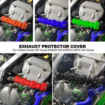 4-тактный выхлопной тепловой экран глушителя защитная крышка для KTM SXF EXCF SMR BETA RR Honda CRF Suzuki RMZ400 450 SHERCO SEFR