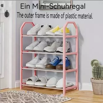 4-Tier Space-Saving Triangle Shoe Rack – Sturdy Plastic Ladder Shelf for Home, Dorm, Entryway, and Balcony Storage 4 Layers