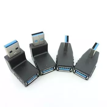4 типа 1 шт. USB 3.0 A переходник-коннектор «папа-мама» переходник-кабель адаптеры90-градусный угловой соединитель для ноутбука ПК up