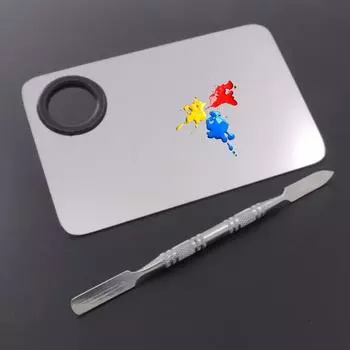 4 типа профессиональной палитры для смешивания поддержки большого пальца из нержавеющей стали для макияжа one size