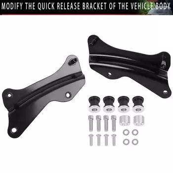 4-точечное стыковочное оборудование, быстросъемный кронштейн для Harley Davidson Touring Street Glide, Electra Glide, Road Glide, Road King 14-23 чёрный