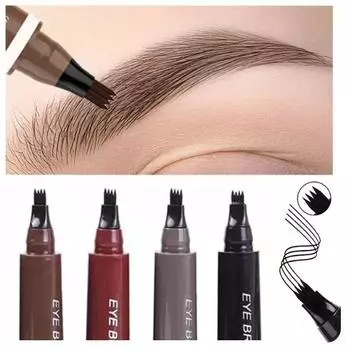 4-точечный карандаш для бровей, водостойкая жидкая ручка для бровей, долговечный косметический карандаш для бровей Microblade