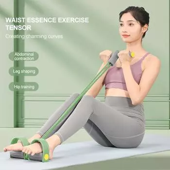 4-трубчатая 6-трубчатая эластичная веревка для тренировок Тренажер для пресса Тренажерный зал Тренажерный зал Фитнес-оборудование 4-Tube зелёный