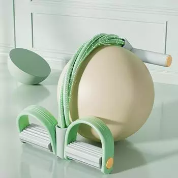 4-трубчатая педальная лента сопротивления с ручкой Многофункциональный натяжной канат Йога Тренировка приседаний Педаль Puller Body Stretching Trainer Домашний спортзал Тренировка 4