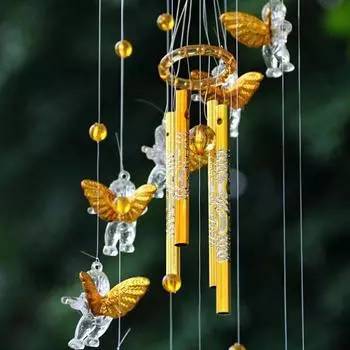 4 трубки металлические восточные подвесные колокольчики орнамент фэн-шуй для дома