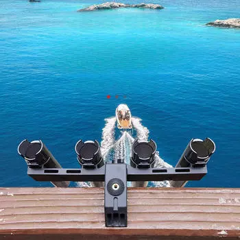 4-трубчатый держатель для удочек, органайзер для удочек, настенный держатель для удочек на открытом воздухе with Clamp