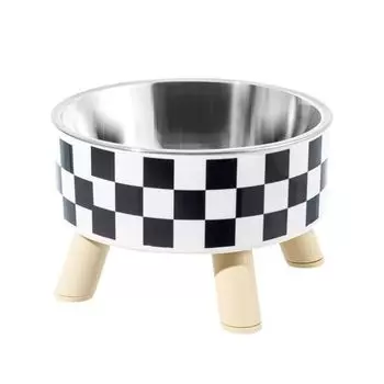 4-угольные миски для кошек из нержавеющей стали с защитой от травм шеи и позвоночника, с приподнятой подставкой, миски для корма и воды для маленьких собак, нескользящая миска для кормления домашних животных