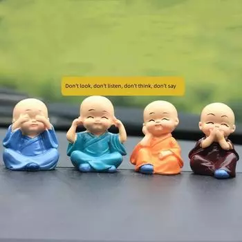 4-Уход за мебелью; пренебрежение, нежелание слушать, нежелание говорить, маленькие монахи, украшения для машин.