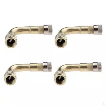 4 универсальных адаптера-удлинителя клапана для шин с медными шинами для желтого цвета 90°