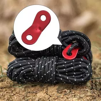 4 упаковки, 4 мм, уличные шнуры для палаток, легкая походная веревка с алюминиевым регулятором, натяжной чехол для брезента для палатки чёрный