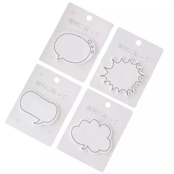 4 упаковки липких блокнотов, самоклеящиеся отрываемые диалоговые окна в японском стиле, блокноты N Times для домашнего использования 4pcs