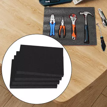 4 упаковки пенопластовых листов для ящиков для инструментов, настраиваемые вставки для организации инструментов 40cmx30cmx2.5cm