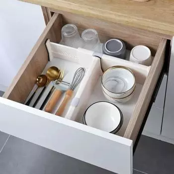 4 упаковки разделителей ящиков органайзер регулируемое хранение выдвижной держатель разделителя ящика бытовая вагонка кухонный органайзер