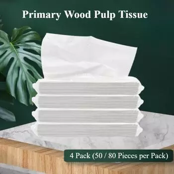 4 упаковки салфеток для автомобиля с 50/80 шт. в упаковке для коробки салфеток для автомобиля, сменный блок бумаги для использования в автомобиле, дома, в ванной комнате