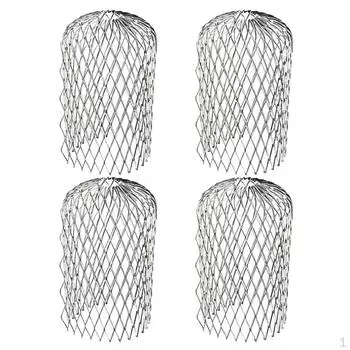 4 упаковки сетчатого фильтра из нержавеющей стали. 5-дюймовый расширяемый фильтр, предотвращающий засорение листьями и