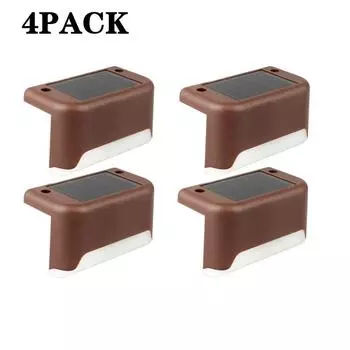 4 упаковки светодиодный солнечный светильник для лестницы, водонепроницаемый проход, ограждение для двора, ступенька, ночник для наружного сада, бордюра, террасы