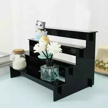 4-уровневая акриловая витрина, прозрачная парфюмерия, кексы, ювелирные изделия, косметика, кукла, прозрачная полка для хранения, органайзер для глухих коробок