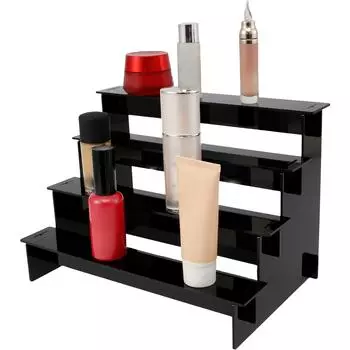 4-уровневая акриловая витрина, прозрачная парфюмерия, кексы, ювелирные изделия, косметика, кукла, прозрачная полка для хранения, органайзер для глухих коробок