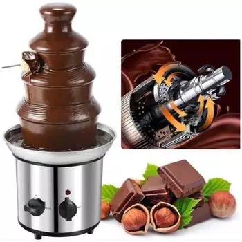 4-уровневая электрическая машина для шоколадного фондю, легко чистящаяся многоразовая машина для плавления сыра, конфет, шоколадного фонтана
