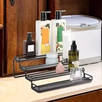 4-уровневая расширяемая кухонная полка для специй, органайзер для приправ, устойчивая конструкция, большая вместимость, кухонная столешница