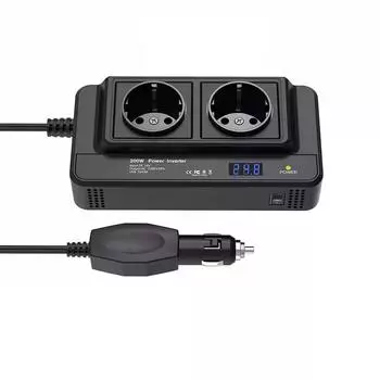 4 USB автоматический инвертор 12 В в 220 В переменного тока розетка ЕС DC в переменный автомобильный инвертор 200 Вт 400 Вт пиковая мощность аксессуары прикуриватель