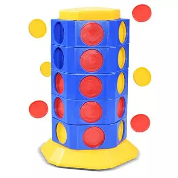 4 В ряд Столы Игра Соедини 4 Twist & Turn Стратегическая Игра Цилиндрическая Вращающаяся Семейная Доска Шахматы Настольные Игры Для Детей Tetragram