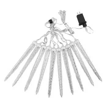 4 Вт Метеоритный дождь Светильники 7 В 6,6 футов IP65 Водонепроницаемые пластиковые рождественские сосульки Светильники для свадебных окон
