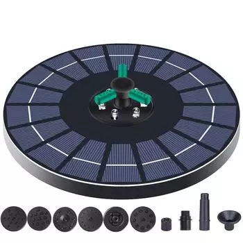4 Вт солнечный фонтан-подъемник 50-70 см с 7 насадками плавающие водяные насосы для птичьей ванны для птичьей ванны, садового пруда, бассейна, аквариума на открытом воздухе