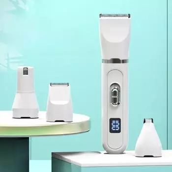 4 в 1 электрическая машинка для стрижки домашних животных с 4 лезвиями, триммер для груминга, шлифовщик ногтей, профессиональная подзарядка для стрижки собак и кошек розовый